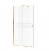 EXCELLENT Ortigo walk-in drzwi prysznicowe przesuwne 140x200 cm, powłoka Clean Control, czarny mat KAEX.5012.K.1400.BL